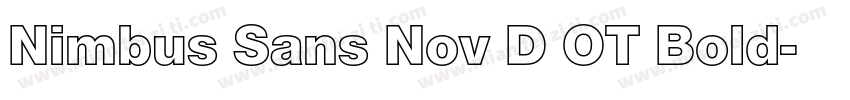 Nimbus Sans Nov D OT Bold字体转换